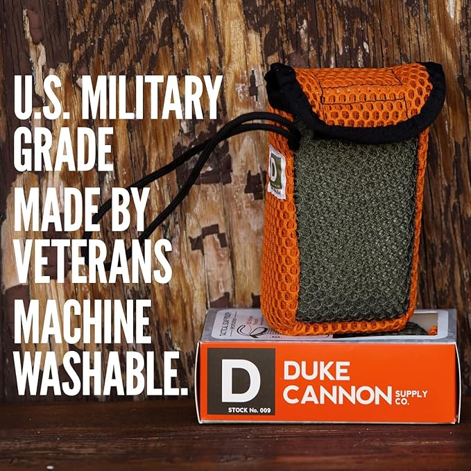 Duke Cannon Tactical Scrubber Soap Pouch - U.S. Military-Grade, Coarse and Soft Mesh, 550 Paracord, Shower Hygiene Essential for Men's Bar Soap - 4 Pack