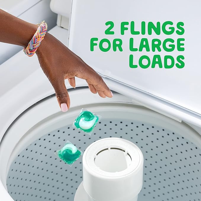 Gain Flings Laundry Detergent Pacs, 76 Count, Moonlight Breeze Scent, with Odor Defense, concentrated laundry soap pacs
