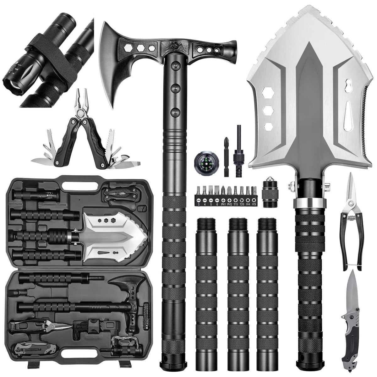 HUZSV Camping Shovel Axe Outdoor Survival Shovel Set - Image 1