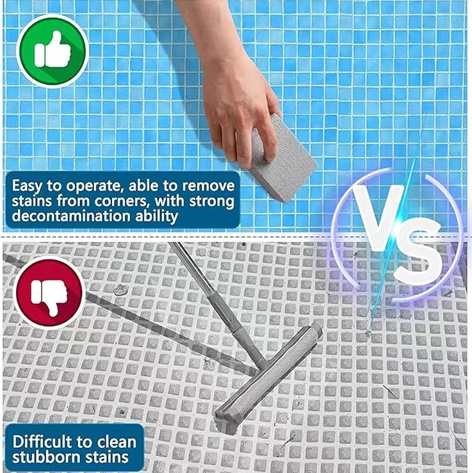 Jeffergarden 6PCS Pool Pumice Stone for, PVC Material Toilet Bowl Cleaner Stick, Heavy Duty Scouring Brush for Kitchen Sink Bathtub Shower Tile Swimming Pool Limescale Removal (53mm)