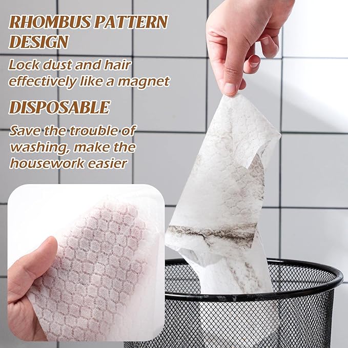 Hoolerry 900 Count Dry Sweeping Cloths Compatible with Swiffer Sweeper, Disposable Dry Mop Refills, Dusting Cloths Duster Refills Mop Pads for Hardwood Tile Vinyl Floor, 11.81 x 8.66 Inch
