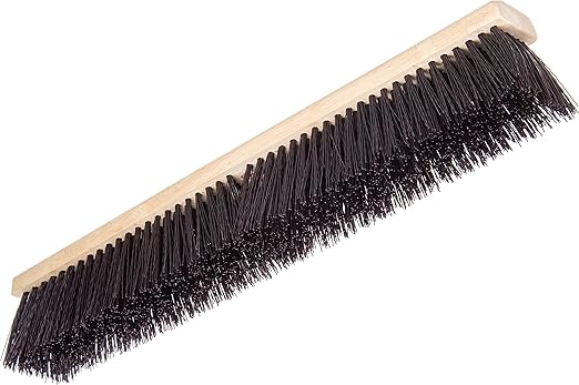 SPARTA Flo-Pac Plastic Floor Sweep, Crimped Sweep with Brace 24" for Cleaning, 24 Inches, Maroon
