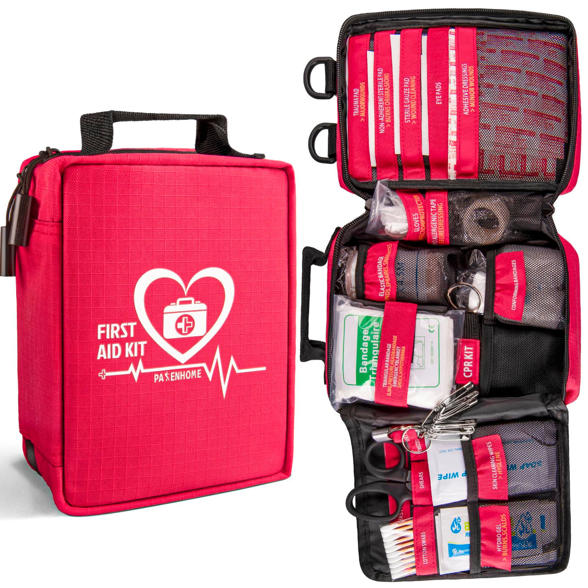 First Aid Kit with Rapid-Response Labeled Compartments - Image 1