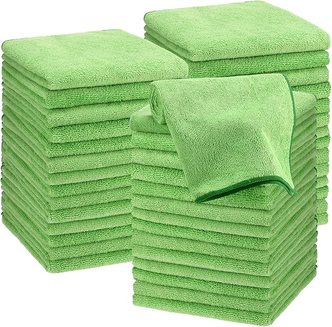 Shimeyao 40 Pack Bleach Proof Towels Microfiber Absorbent Resistant Hair Hand Towels Bulk Quick Dry for Barber Gym Bath Spa Shaving (Sage Green,16 x 29 Inch)
