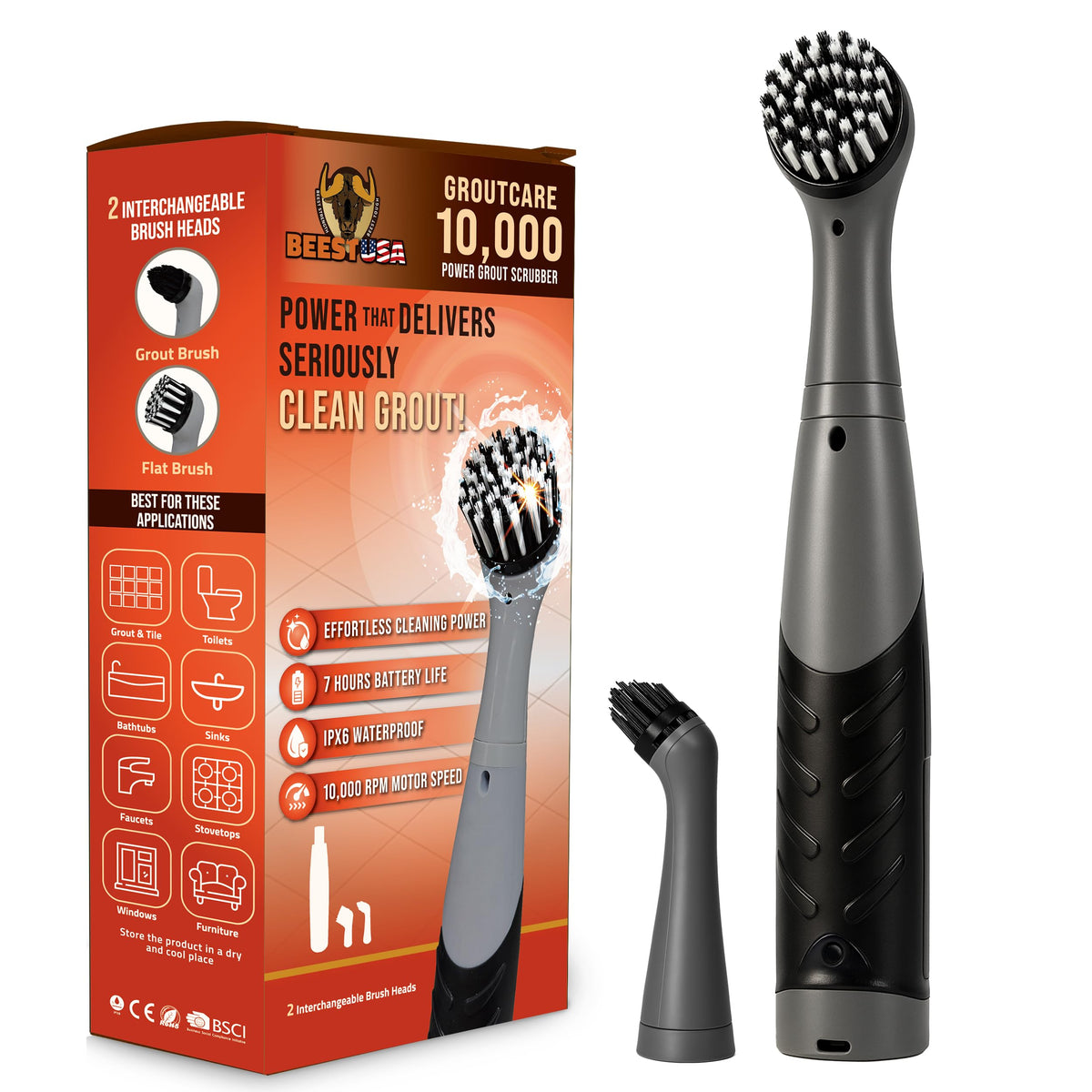 BEEST GroutCare 10000 Electric Spin Scrubber - Bathroom - Image 1