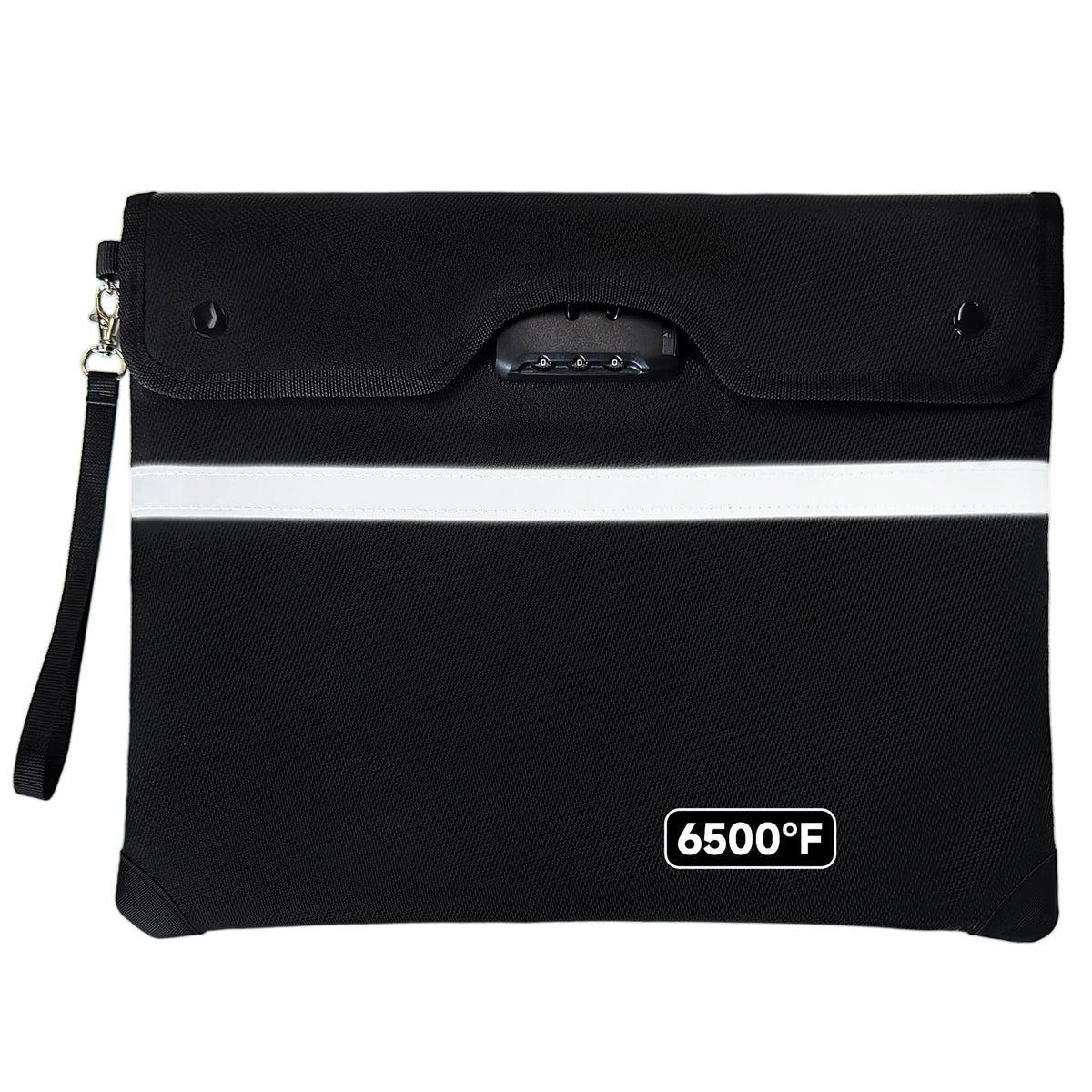 Fireproof Document Bag with Lock, 15x12 in Waterproof for Cash - Image 1