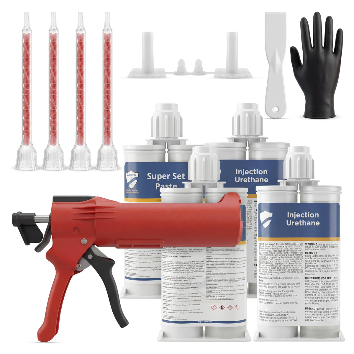 SolidFix 10ft Concrete Crack Repair Kit with All Tools – | Home Repair - Image 1