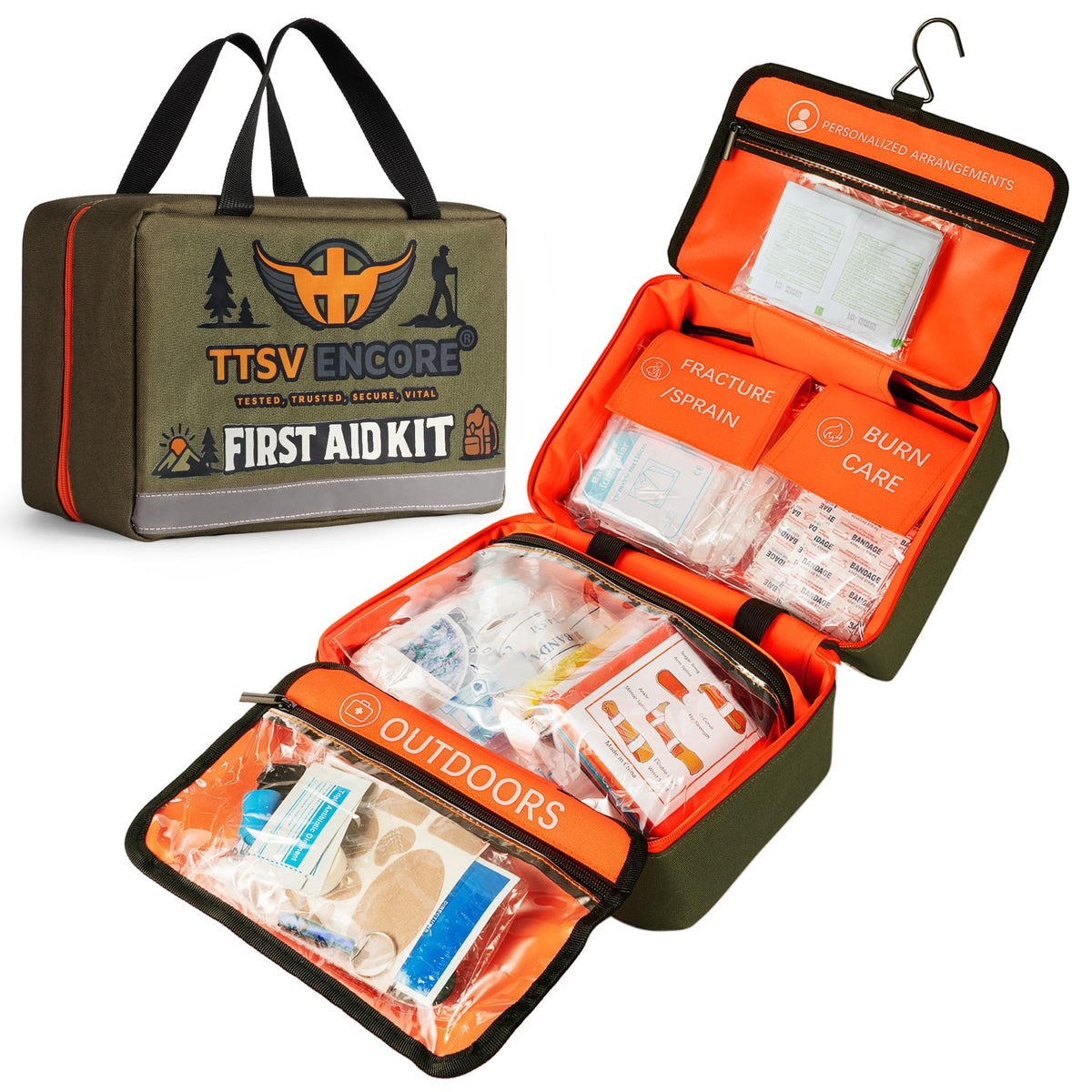 320 Piece First Aid Kit - Contains Premium Medical | Travel Essentials - Image 1