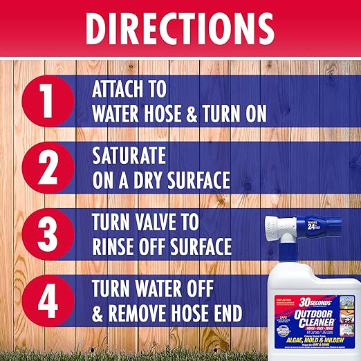 30 SECONDS Outdoor Cleaner 2-Pack with Hose End Sprayer - Deck & Siding Cleaner