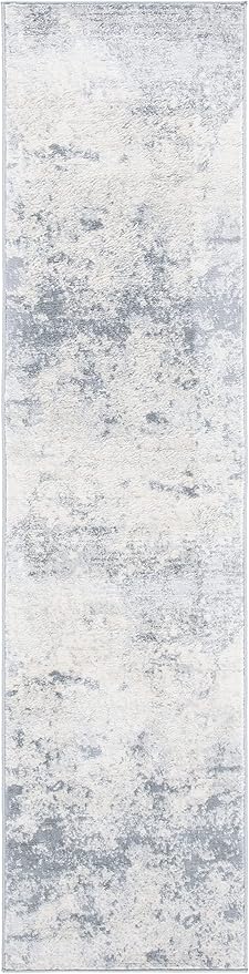 SAFAVIEH Brentwood Collection Runner Rug - 2' x 22', Grey & Ivory, Modern Abstract Design, Non-Shedding & Easy Care, Ideal for High Traffic Areas in Living Room, Bedroom (BNT822H)