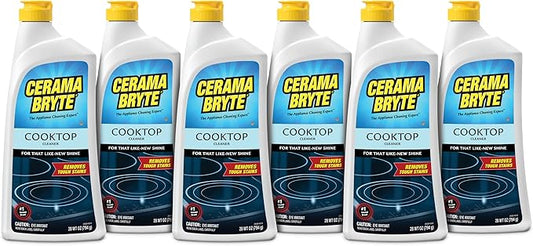 Cerama Bryte Removes Tough Stains Cooktop and Stove Top Cleaner for Glass - Ceramic Surfaces, 6-28 oz