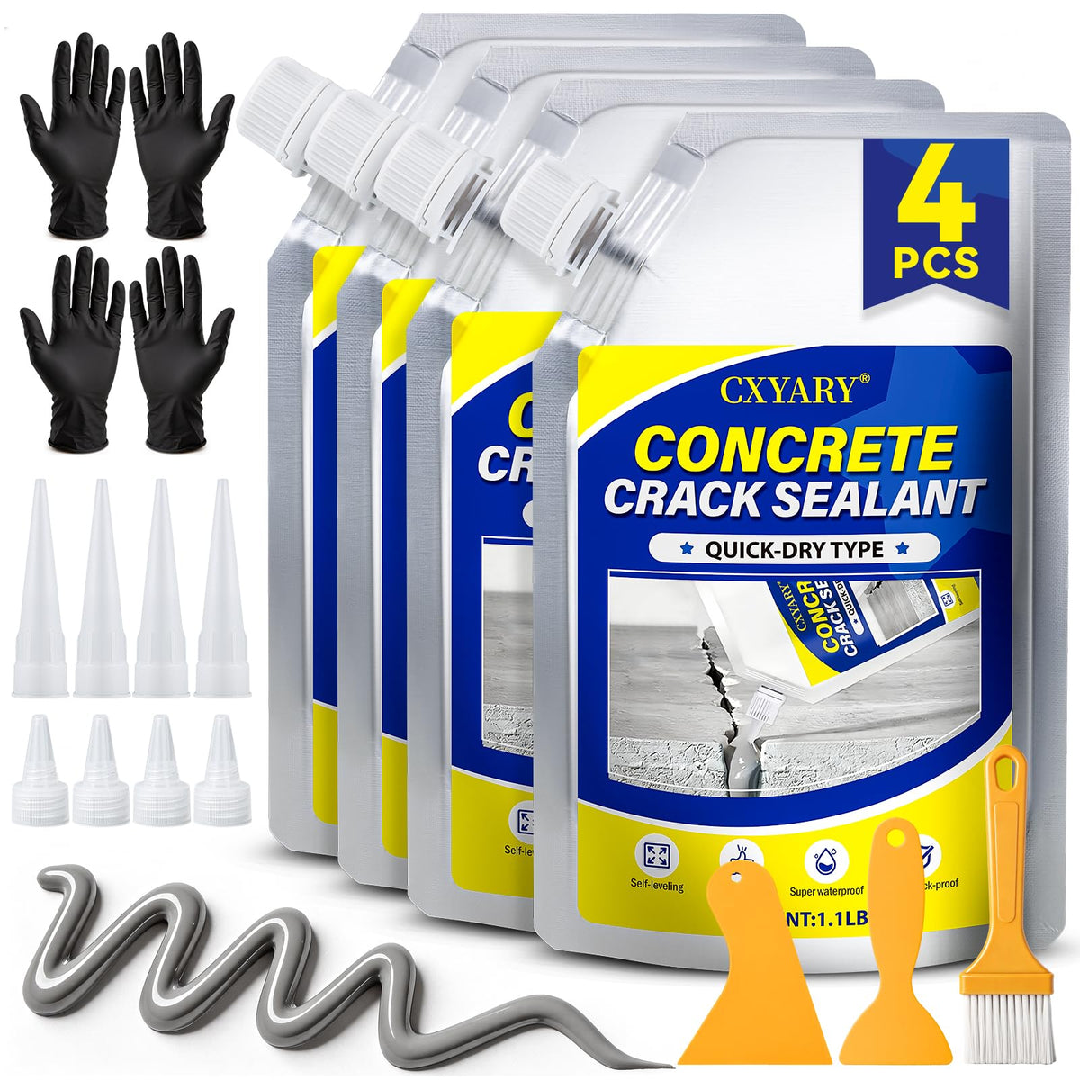 Concrete Crack Filler,Self Leveling Cement Magic Crack Filler - Image 1