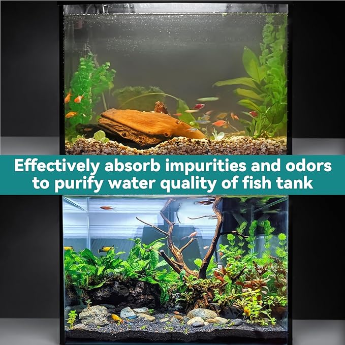 Sukh 310g Activated Carbon Pellets - Activated Charcoal Bulk Activated Carbon Aquarium Charcoal Pellets Activated Charcoal Filter Carbon Aquarium Filter for Waterbox Aquariums Pond Fish Tank