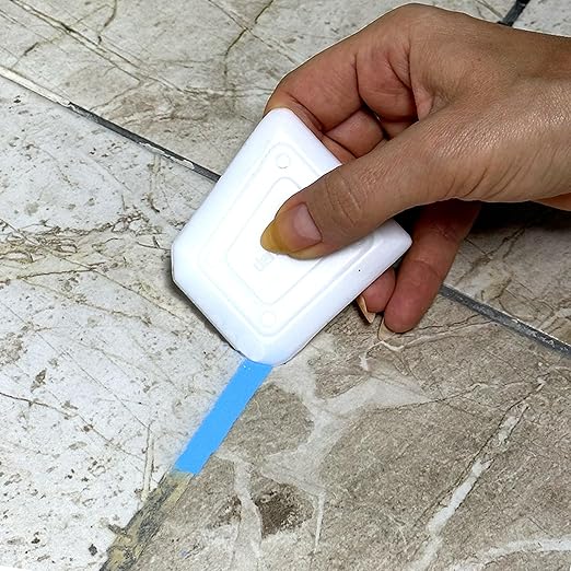 Tile Grout Repair Kit - Blue - Premixed Acrylic Sanded Grout, Waterproof Formula, Bathroom & Shower Grout Repair, with Plastic Applicator, 13.4 oz / 380 g / 0.84 lb