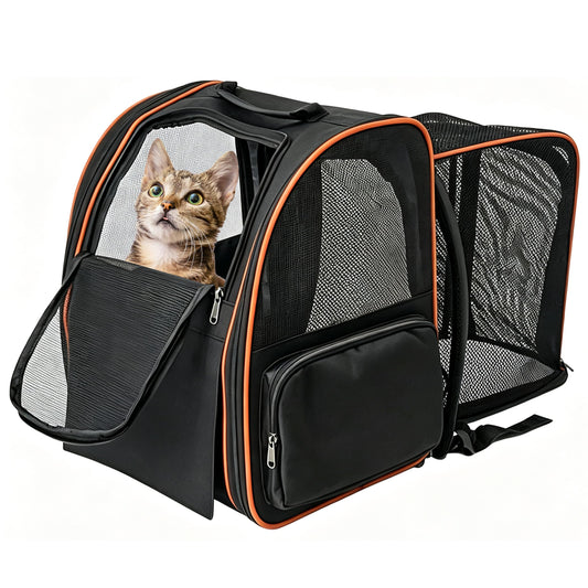 XCL Cat Carrier Backpack, Expandable Pet Backpack - Image 1