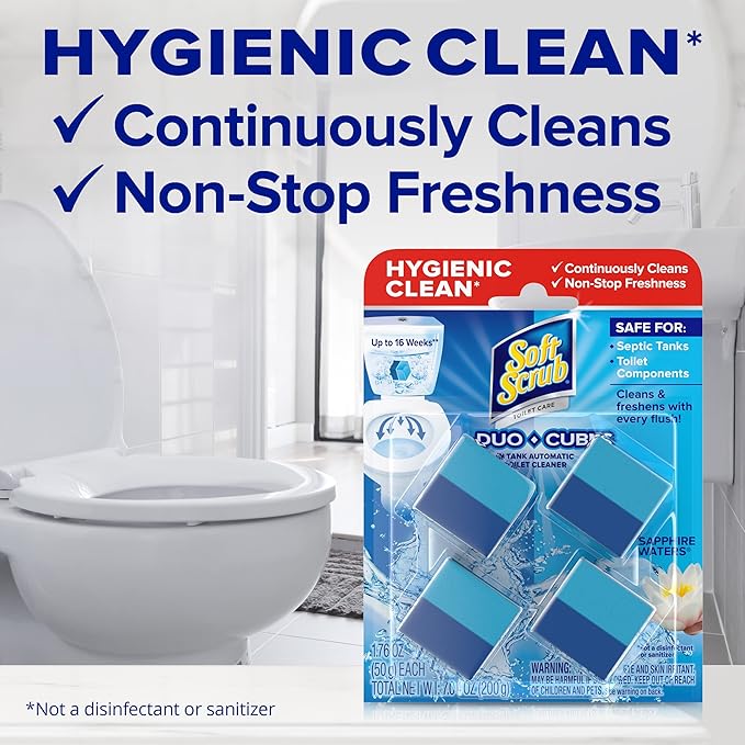 Soft Scrub in-Tank Toilet Cleaner Duo-Cubes, Sapphire Waters
