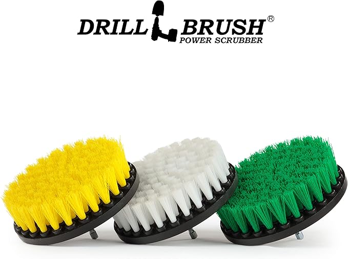 House Cleaning - Kitchen Tools - Shower Cleaner - Bathroom Accessories - Drill Brush - All Purpose Spin Brush Cleaning Kit - Stove-top, Oven Rack, Sink, Tile and Grout - Shower Door - Glass Cleaner