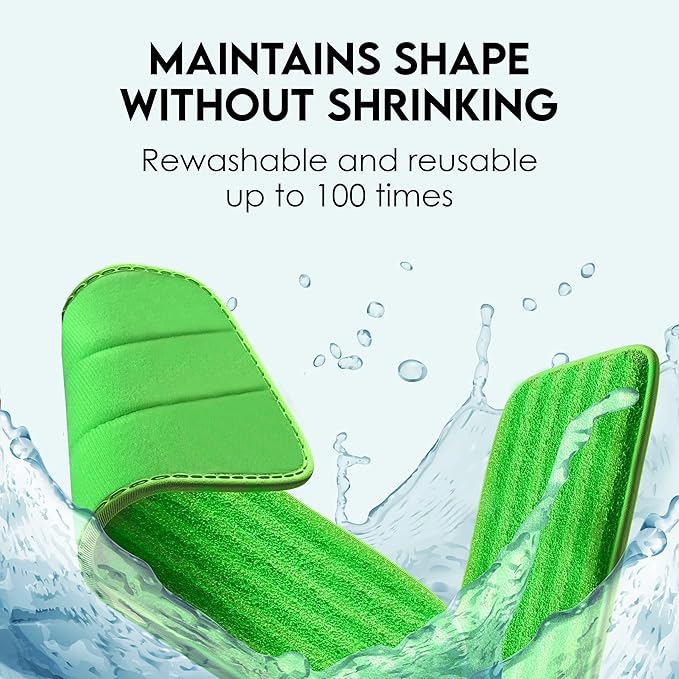Turbo Mops Reusable Floor Mop Pads - Pack of 2, Machine Washable, 12-inch Microfiber Mop Refills - Compatible with Swiffer Wet Jet - Household Cleaning Tools