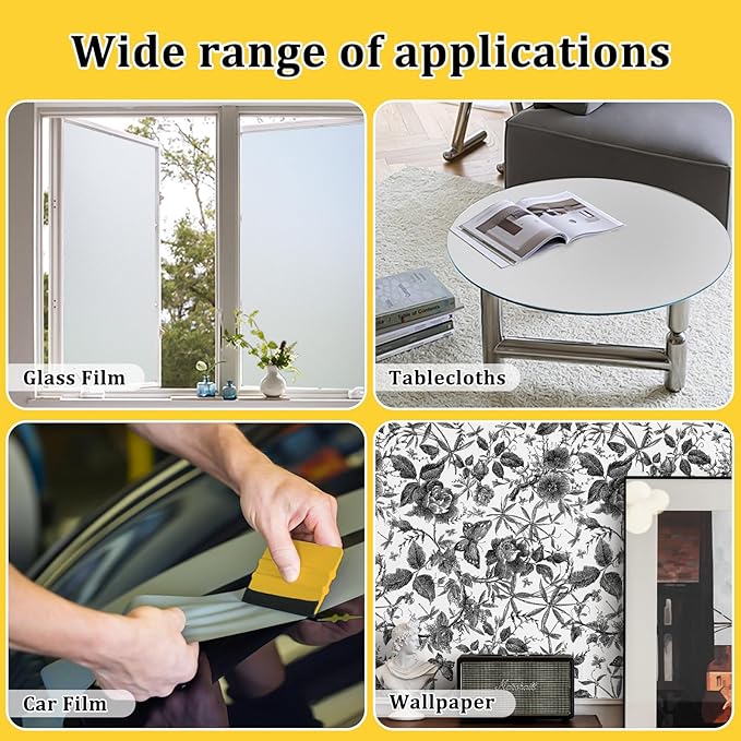 Coavas Window Tint Kit, 3 Pcs Easy to Apply Window Film & Car Glass Window Tinting Tool, Vinyl Wrap Set includes Squeegee, Utility Knife, Spray Bottle