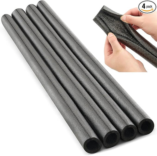 Amylove 4 Pcs 3.3 Feet Foam Pipe Insulation Foam Tube Insulating Water Pipe Pool Swim Noodles Heat Preservation Pipes Covers for Tubing Outdoor Freeze Protection(Black, 1 Inch)