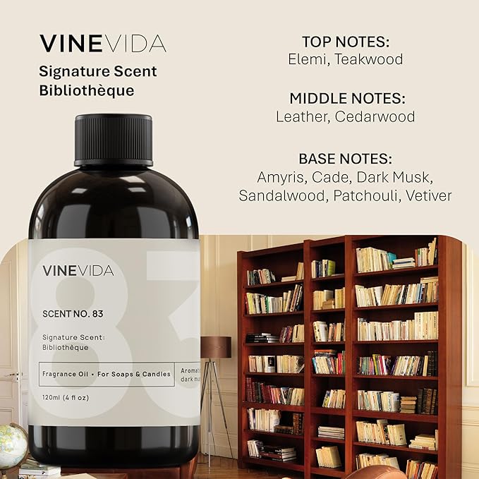 VINEVIDA [4oz] Scent No.83 Fragrance Oil for Candle & Soap Making - Made in USA Natural Candle Scents