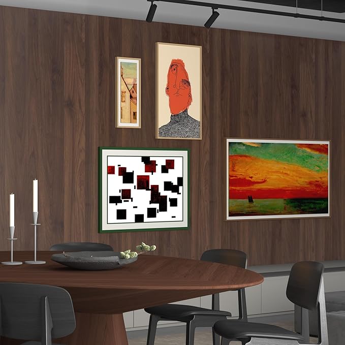 BOMENG Large Walnut Wood Contact Paper Matte 48"x591" Dark Brown Wood Wallpaper Peel and Stick Waterproof Removable Faux Wood Vinyl Wrap Vintage Countertop Paper for Drawer Liner Cabinets Walls Desk
