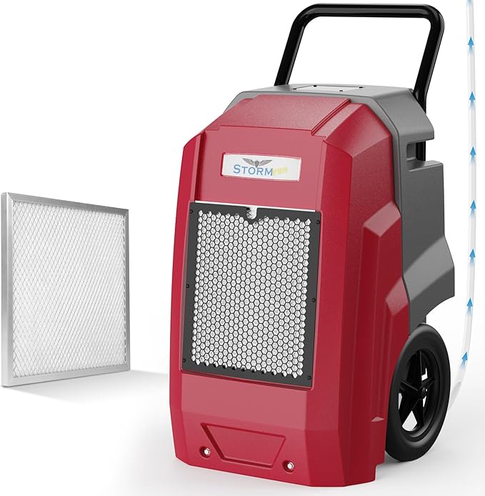ALORAIR Storm Pro Commercial Dehumidifier 180 PPD, LGR Portable Dehumidifier with Pump, cETL Listed, 6 Years Warranty, LCD Display, for Clean-Up, Flood, Moisture