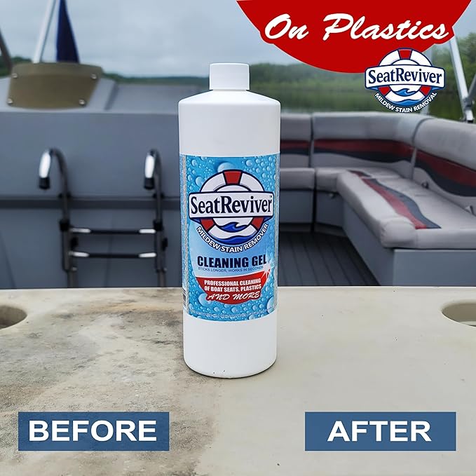 Necessity Boat Care Kit | Marine Mildew Stain Remover & Protectant + Neutralizer Bundle for Boat Seats, Vinyl & Plastic