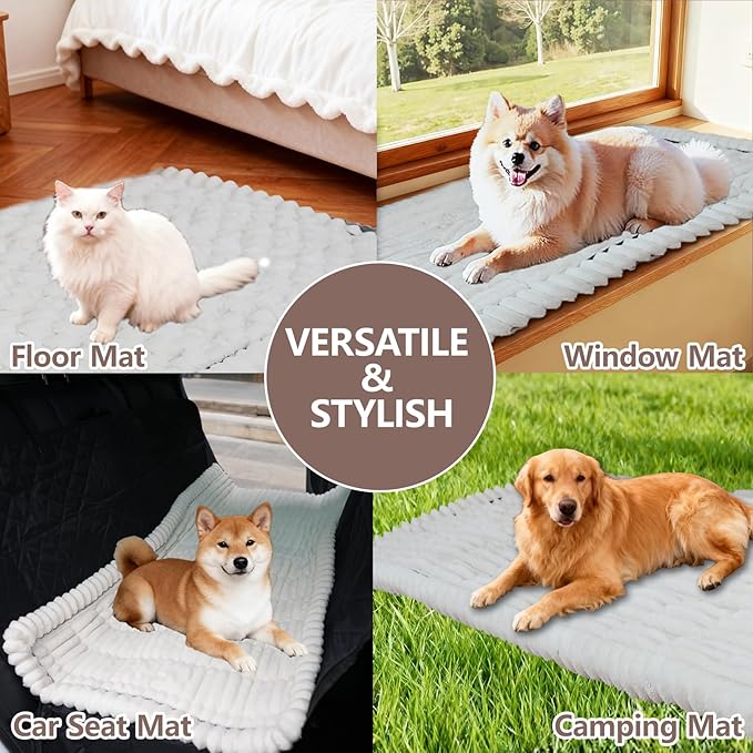 Waterproof Couch Cover for Dogs Washable,Non Slip Fuzzy Durable Couch Covers for 3 Cushion Sofa Pet Friendly Sofa Cover Dog Thick Soft Slipcovers Protector Couches Mat Bed (White, 27.6" x 82.7")