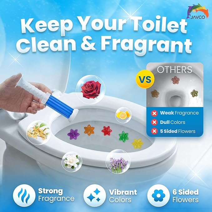 '-96 Flowers- Flower Toilet Gel Stamp | Toilet Scent Fresheners (Mix Scent)