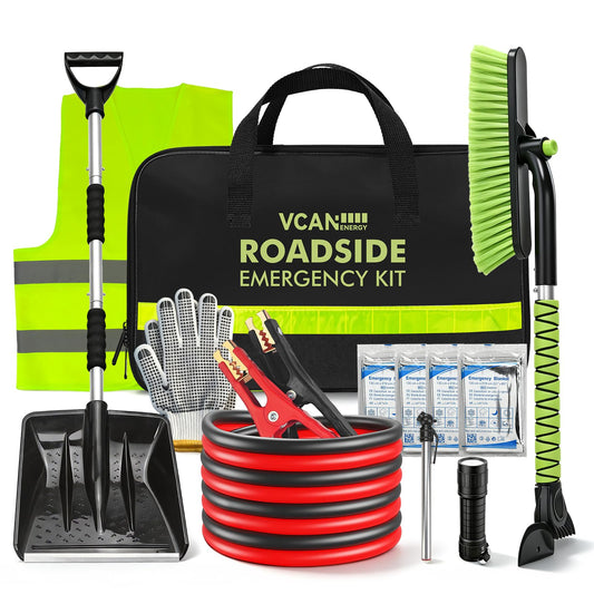 Winter Car Emergency Safety Kit Bag with Jumper Cables - Image 1