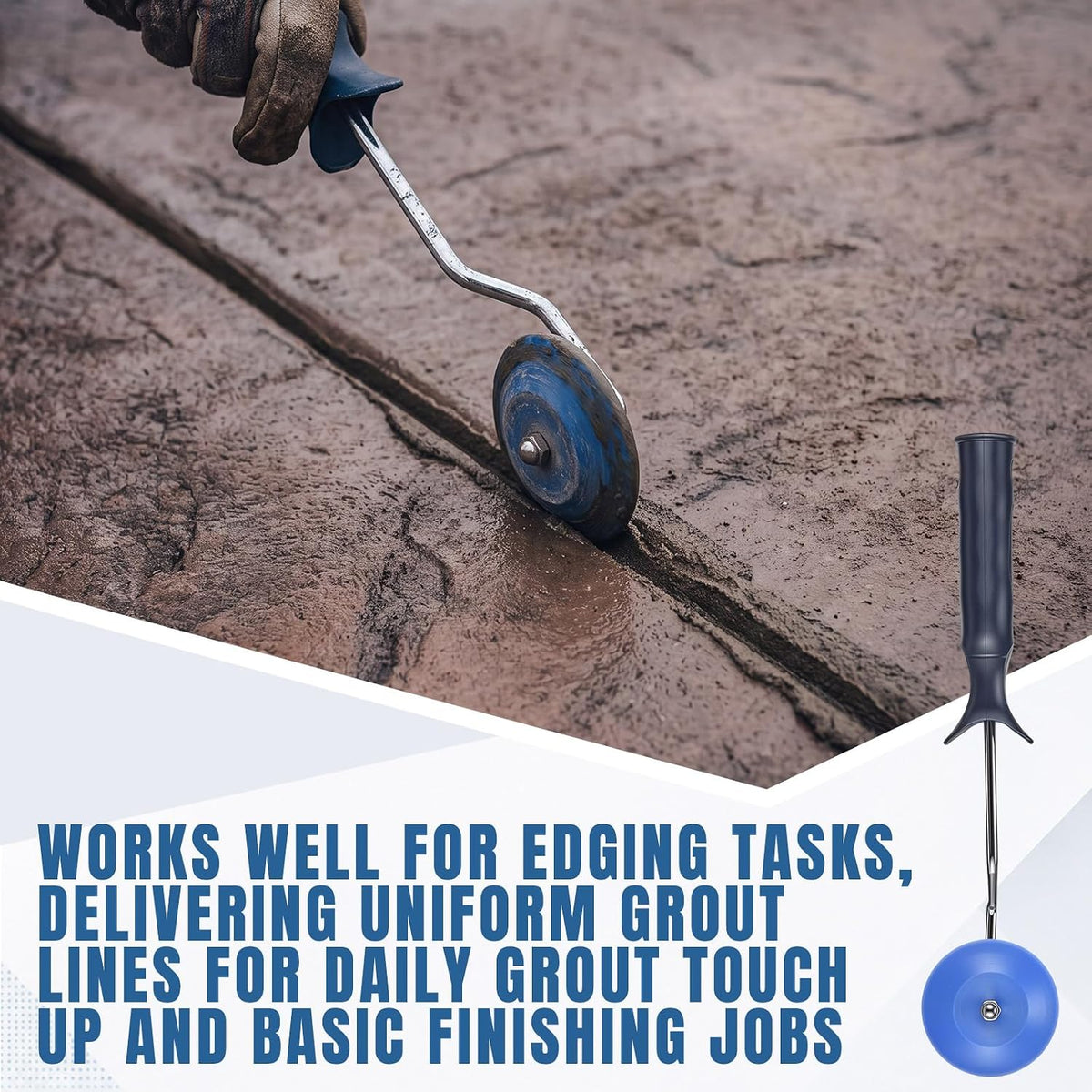 2-Piece 1/2-Inch Wedge Roller Set for Grout Line Touch-Ups