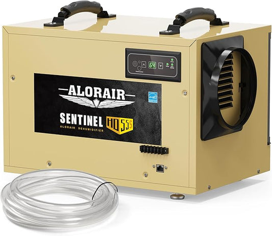 ALORAIR 120 PPD Commercial Dehumidifier, with Drain Hose for Crawl Spaces, Basements, Industry Water Damage Unit, cETL Listed, Compact, Auto Defrost Crawlspaces Dehumidifiers, Gold