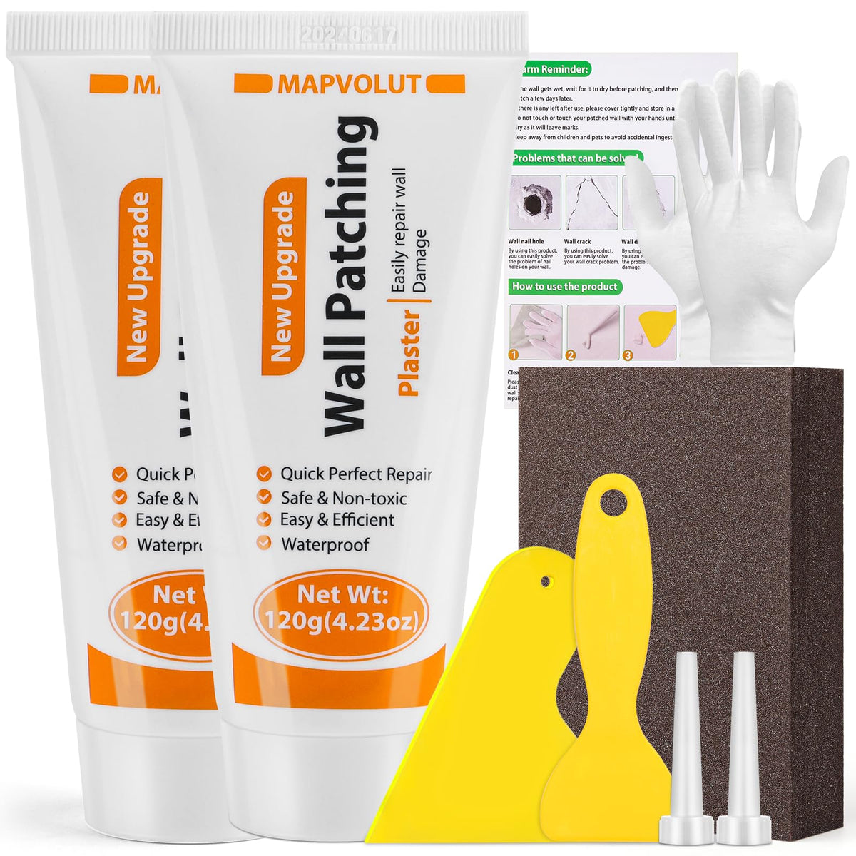 MAPVOLUT Drywall Repair Kit, 2 Pack Wall Mending Agent | Home Repair - Image 1