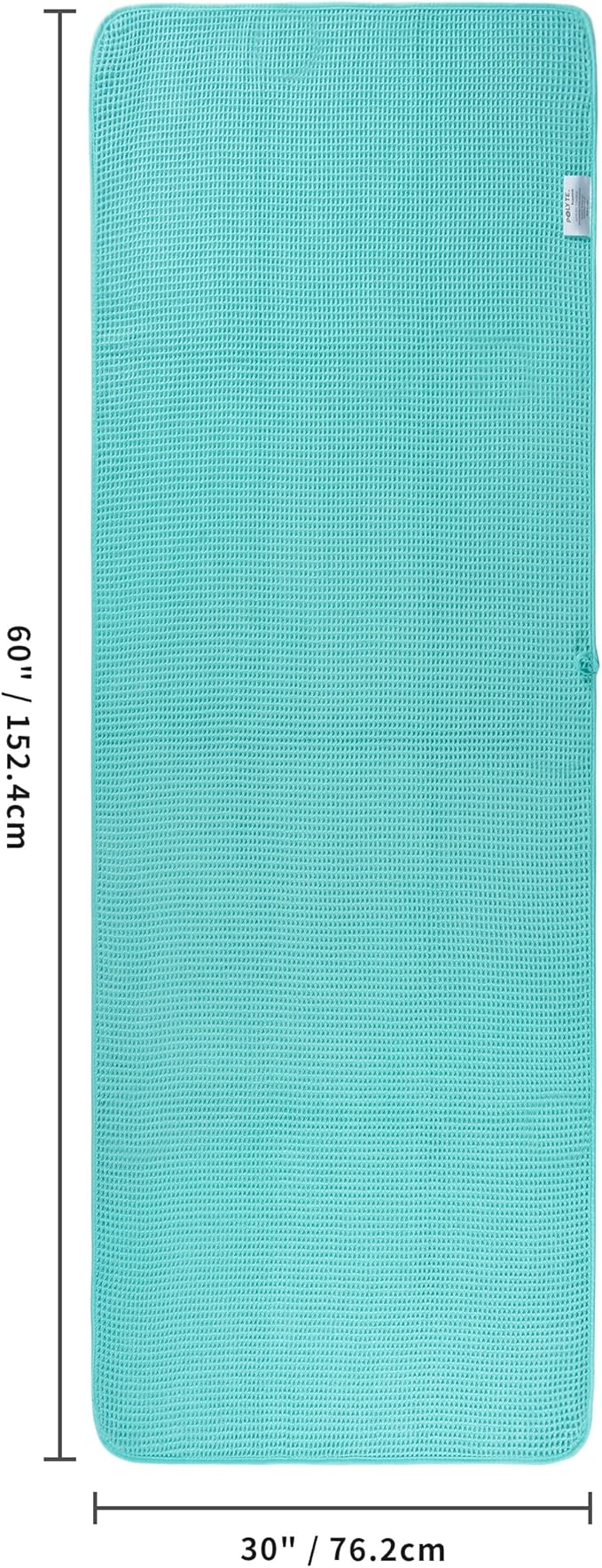 POLYTE 430 GSM Microfiber Oversize Quick Dry Lint Free Bath Towel, 60 x 30 in, 4 Pack (Waffle Weave)