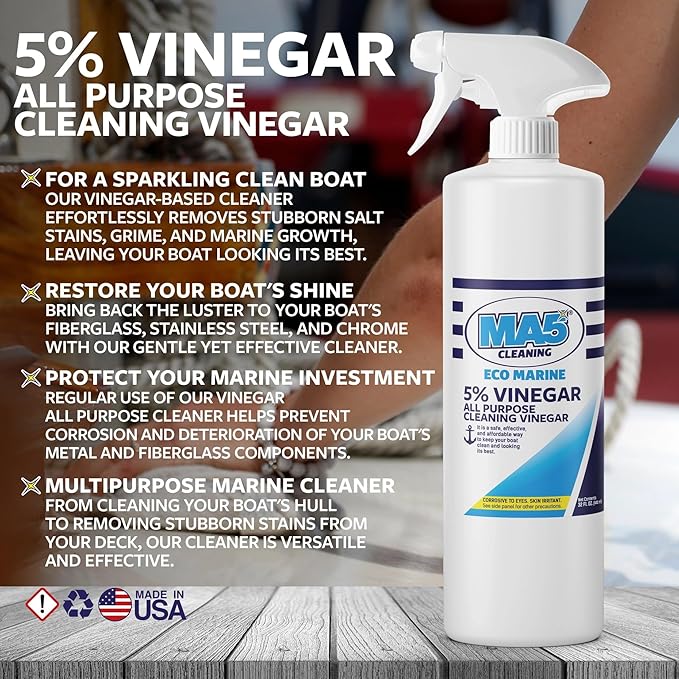 5% Vinegar All Purpose Boat & Marine Cleaner, Biodegradable