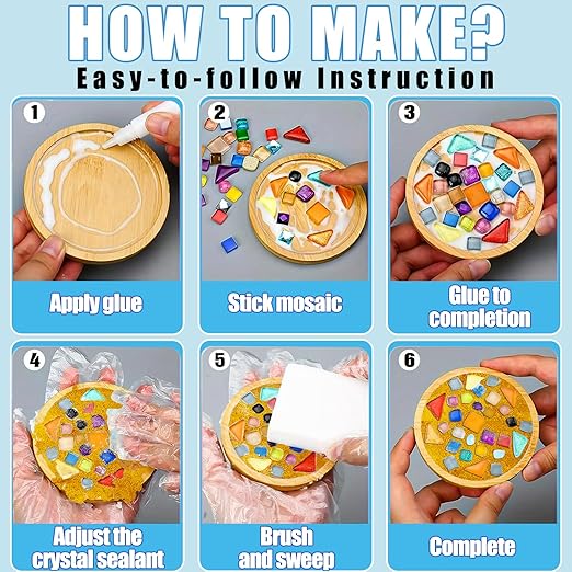 Mosaic Crystal Grout, Mosaics Tile Tools, Mosaic Tile Accessories – Essential for Handmade Grouting and Perfect for DIY Craft Projects (Gold, 8.8oz)