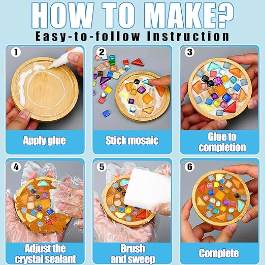 Mosaic Crystal Grout, Mosaics Tile Tools, Mosaic Tile Accessories – Essential for Handmade Grouting and Perfect for DIY Craft Projects (Orange, 4.5oz)