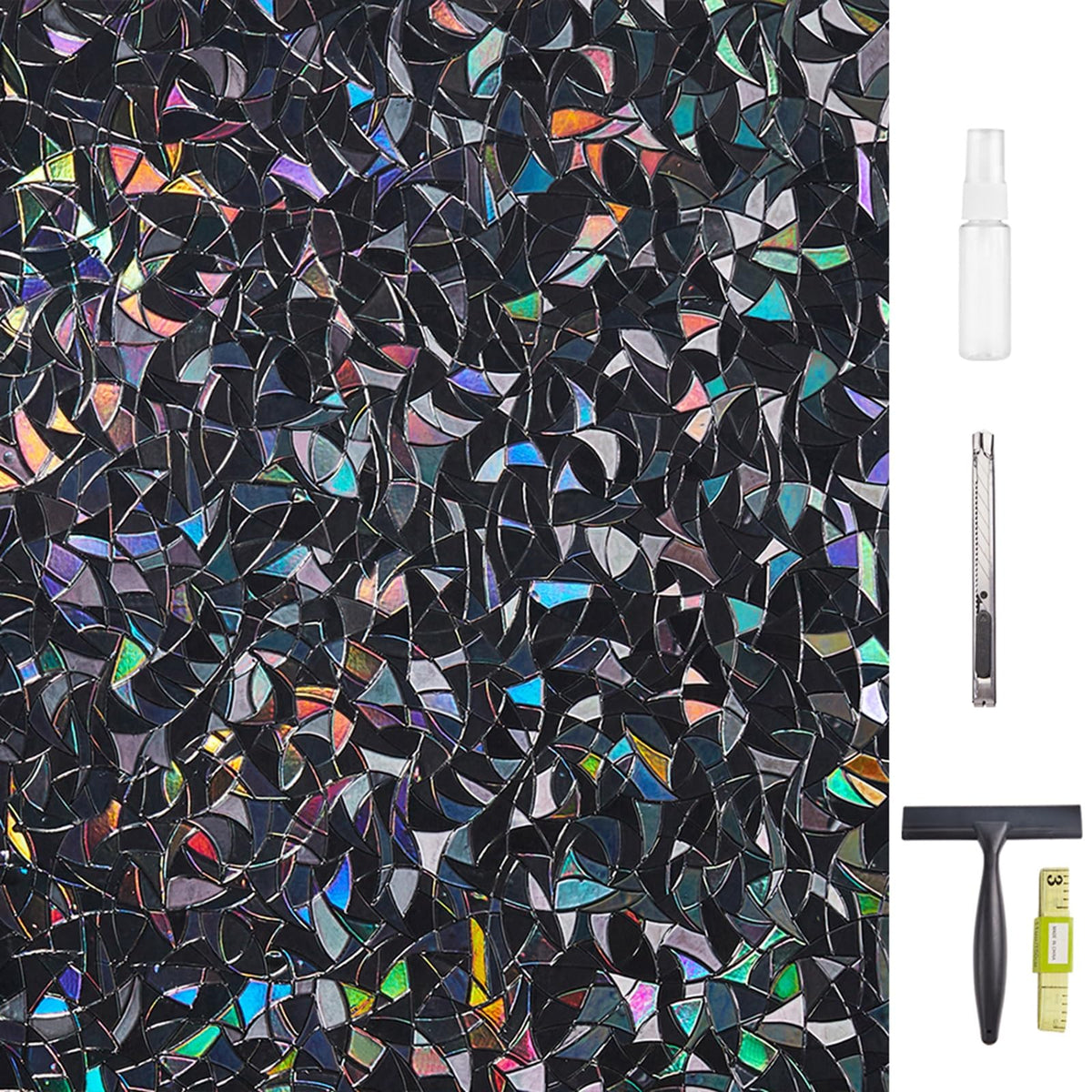 Blackout Window Privacy Film with Tools, 17.5″ x 78.7″ - Image 1
