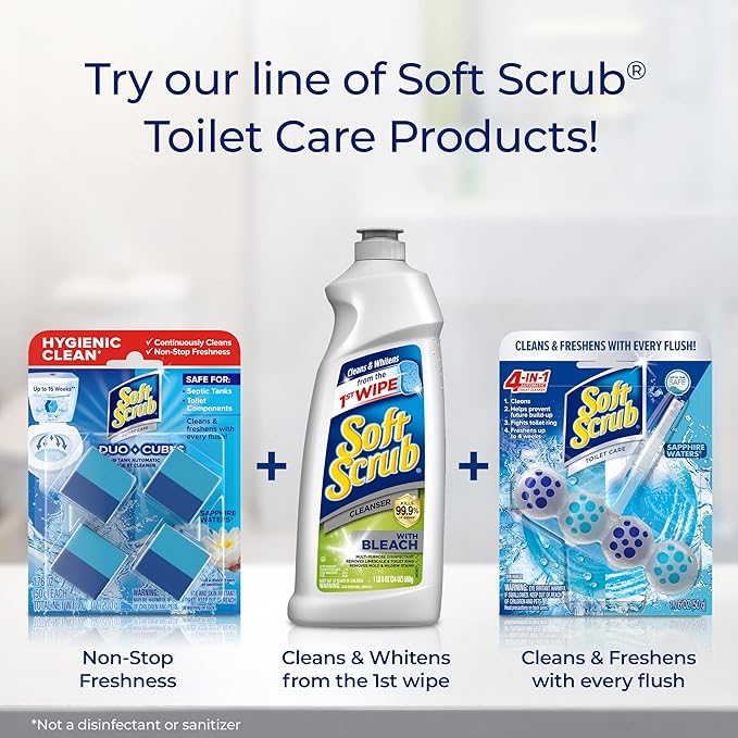 Soft Scrub in-Tank Toilet Cleaner Duo-Cubes, Sapphire Waters