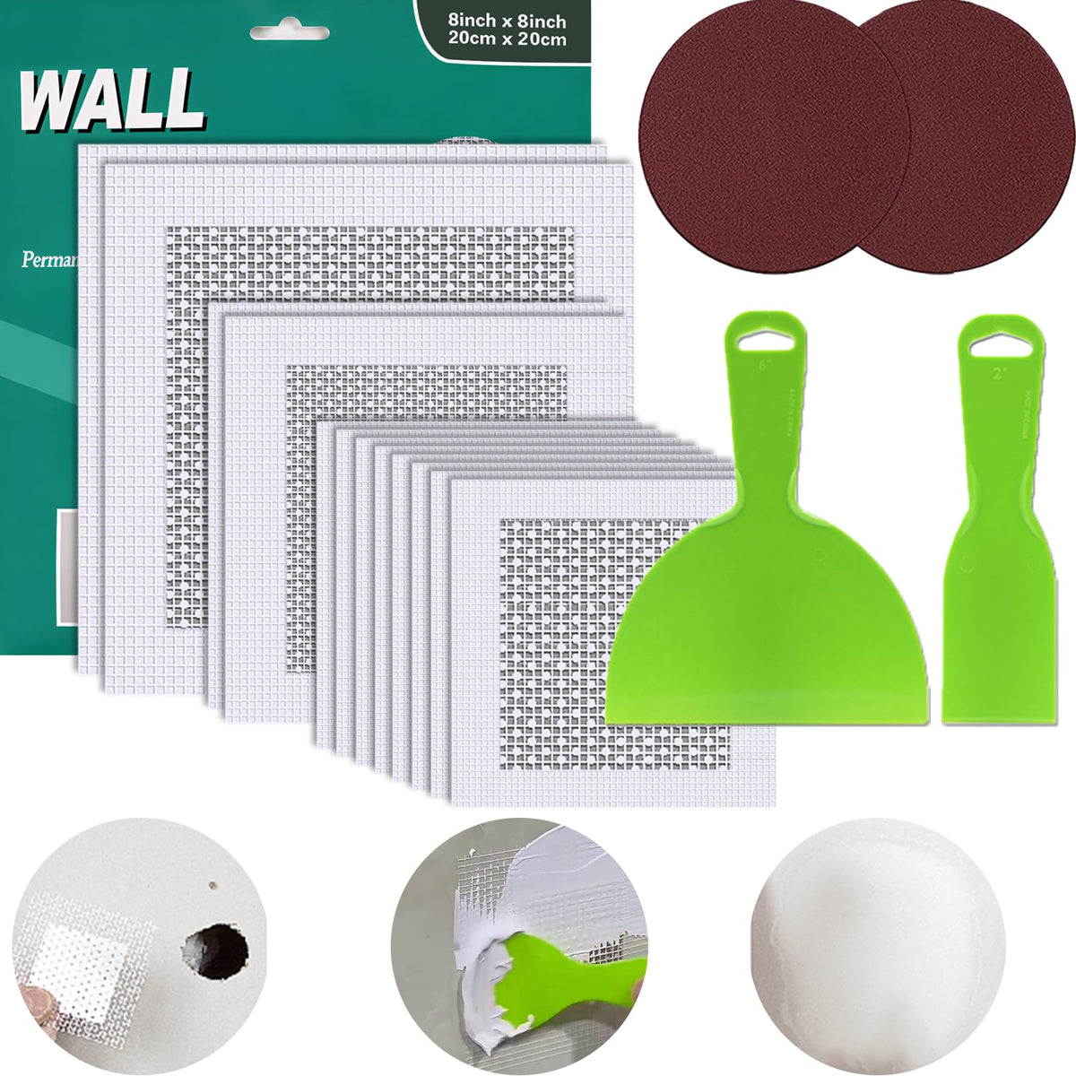 GALAXYFIBER Drywall Repair Kit, 16 Pieces - Image 1