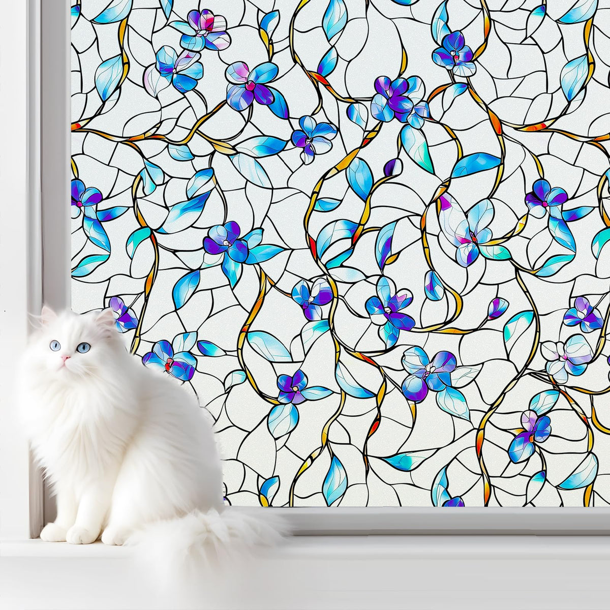 Frosted Window Privacy Film, Decorative Sun Heat Blocking - Image 1