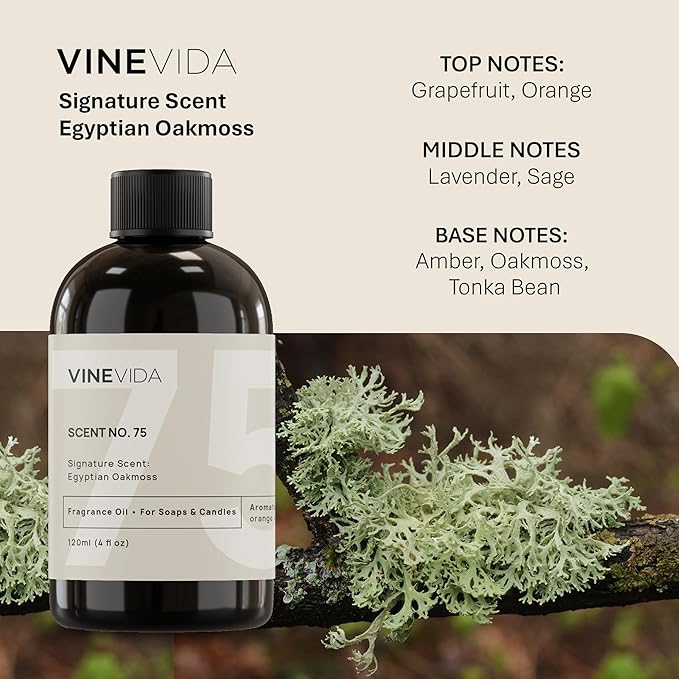 VINEVIDA [4oz] Scent No.75 Fragrance Oil for Candle & Soap Making - Made in USA Natural Candle Scents