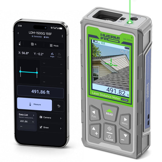 Huepar Pro Laser Measuring Tool, 495Ft Outdoor Laser - Image 1