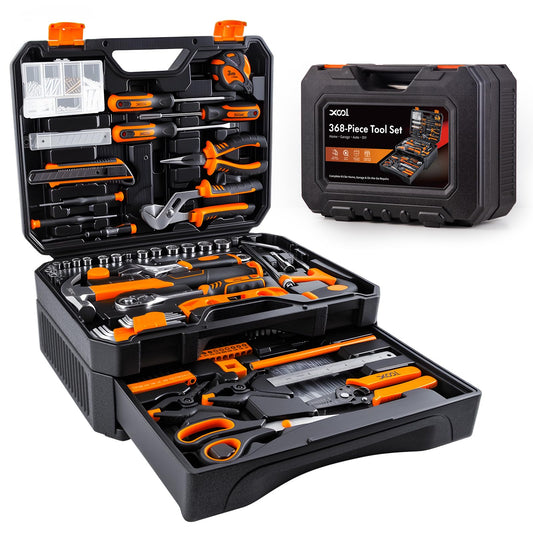 XOOL 368 Piece Home Repair Tool Kit with Drawer Toolbox | Hand Tools - Image 1