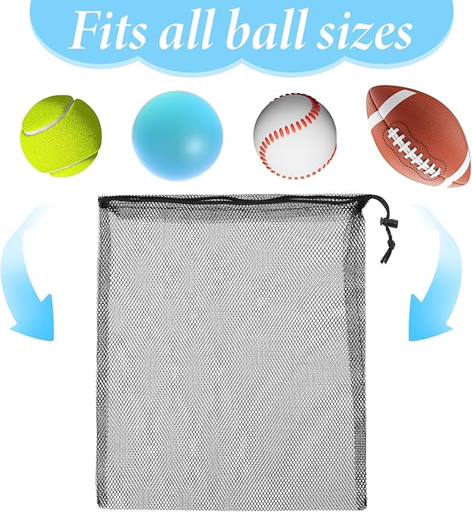 6 PCS Mesh Bag, Colorful Nylon Mesh Drawstring Bags, Nylon Meshs Bag Drawstring Golf Ball Bags for Storage, Laundry, Travel, Sports, Beach, Camping
