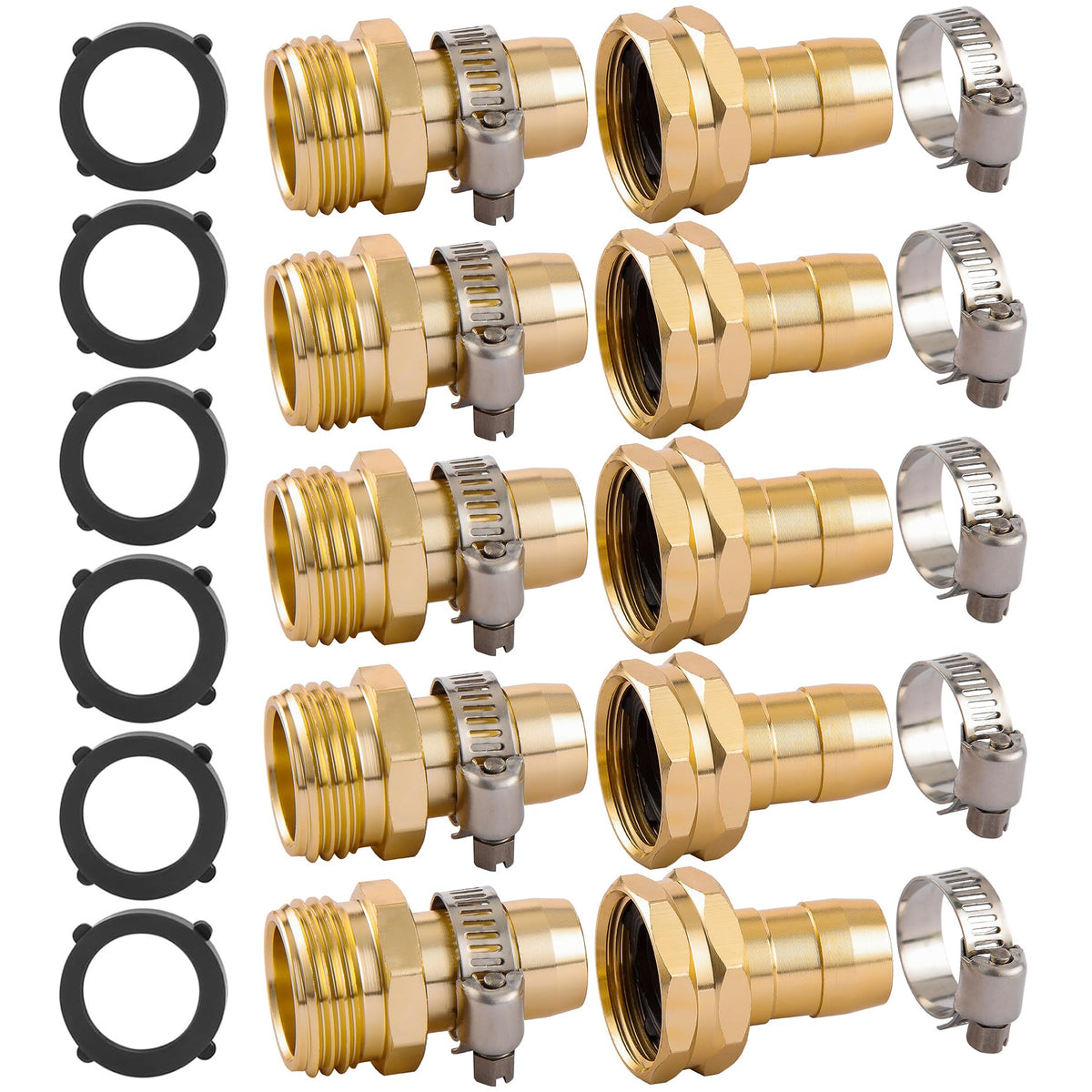Garden Hose Repair Connector Kit, Fit for 3/4" or 5/8" | Home Repair - Image 1