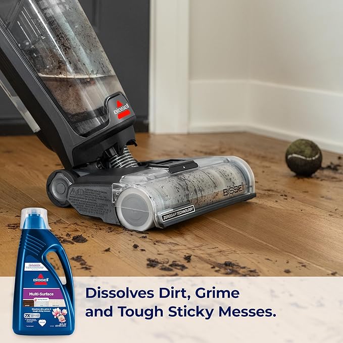 Bissell Multi-Surface Solution, for use in CrossWave and Other Leading Hard Surface and Area Rug Cleaners, 80oz, Dissolves Dirt, Grime, and Tough Sticky Messes
