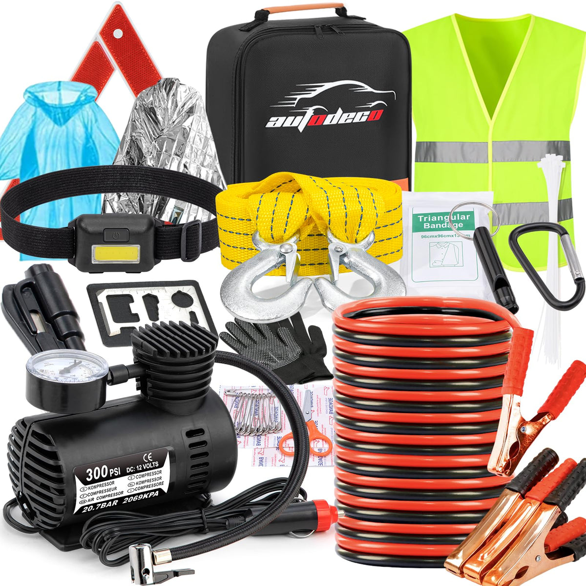 Car Roadside Emergency Kit, Car Safety Kit Portable | Hand Tools - Image 1