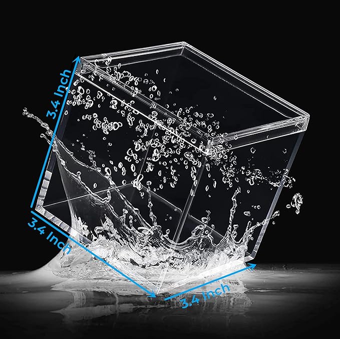 KissYou Acrylic Box Clear Square Cube 12 Pieces Jewelry Storage Contanier Small Plastic Candy Boxes Jewelry Containers Easter Party Favor